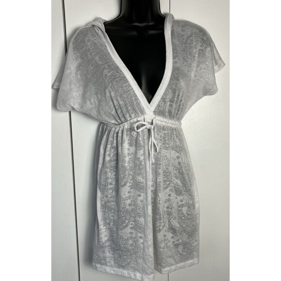 Miken Other - Miken Womens White Tied Floral Beach Cover Up Size Small